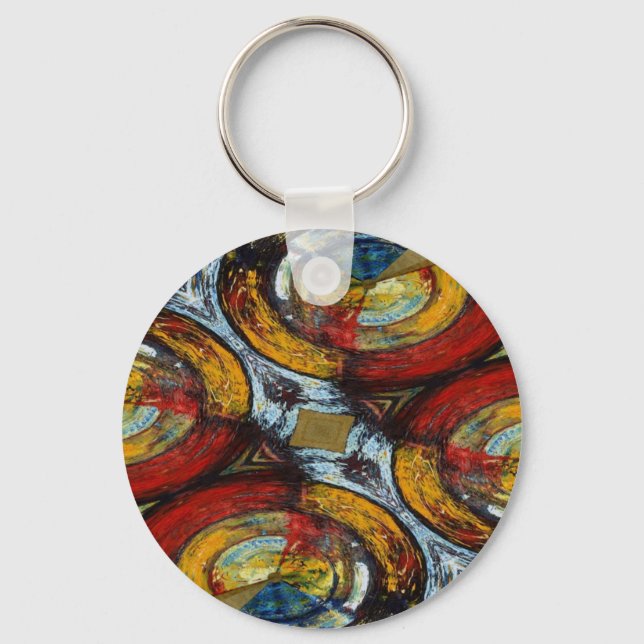 Original Abstract Digital Art Key Ring (Front)