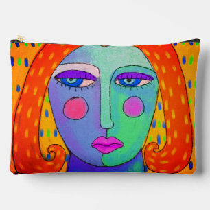 Original Abstract Digital Painting Accessory Pouch