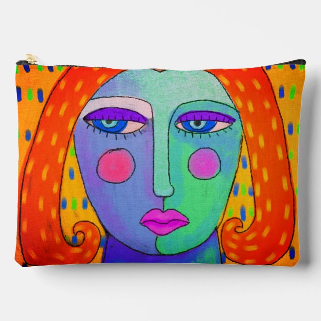 Original Abstract Digital Painting Accessory Pouch (Front)