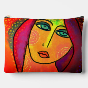 Original Abstract Digital Painting Accessory Pouch
