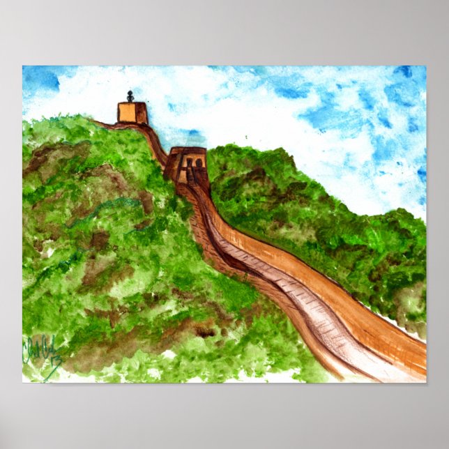 original abstract great wall of china poster (Front)