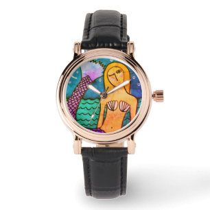 Original Abstract Mermaid Art to Wear Watch