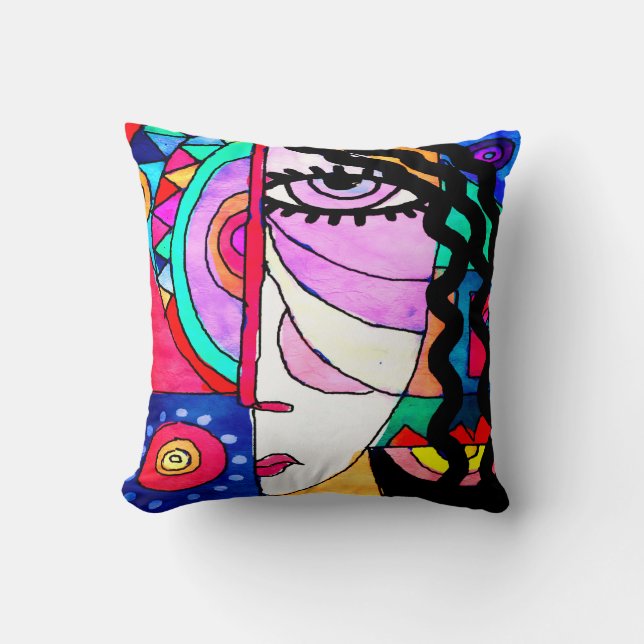 Original Abstract Painting Cushion (Front)