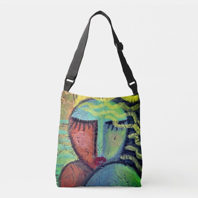 Original Abstract Portrait of a Woman Crossbody Bag (Front)