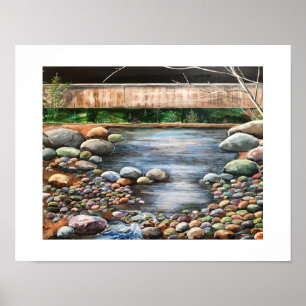 Original Acrylic Landscape Painting/ Brook Poster