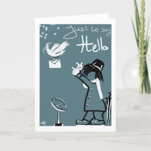 Original and unique just to say Hello Holiday Card