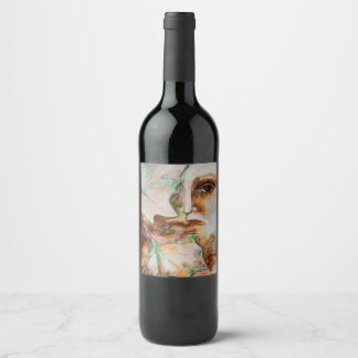 Original art hojas de otoño autumn leafs wine label