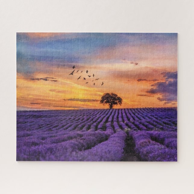 Original Art Lone Tree Peaceful Scenery   Jigsaw Puzzle (Horizontal)