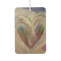 Original Art With Love Quote Car Air Freshener