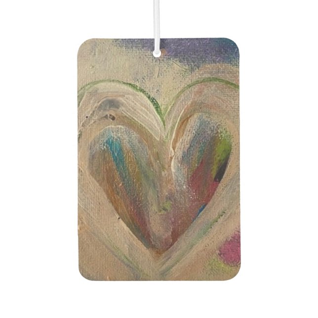Original Art With Love Quote Car Air Freshener  (Front)