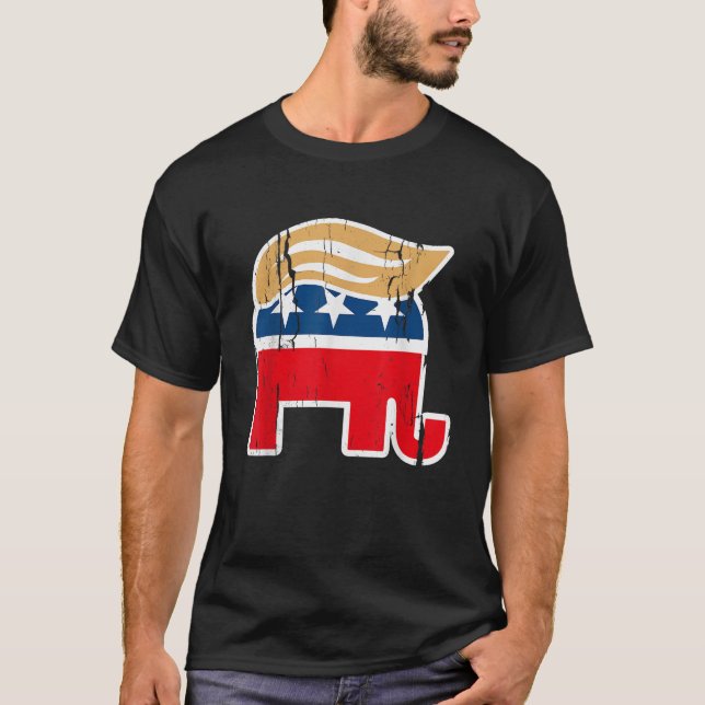 ORIGINAL AUTHENTIC Donald Trump Elephant T shirt S (Front)