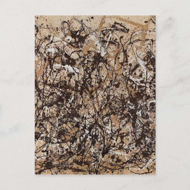 Original autumn pollock paint postcard (Front)