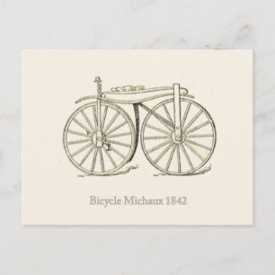 Original Bicycle Michaux 1842, French Postcard
