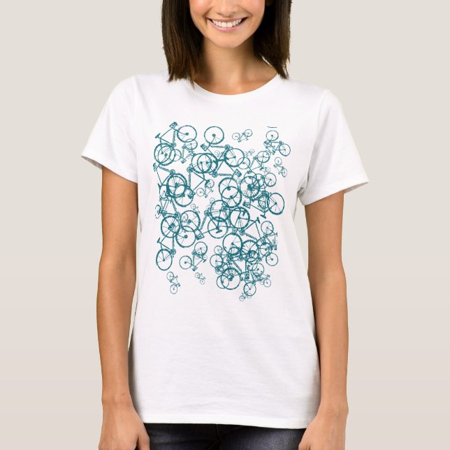 original biking stamp for her T-Shirt (Front)