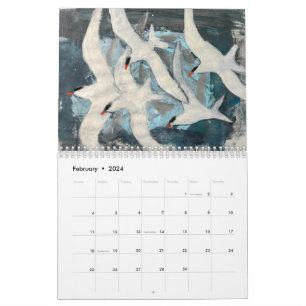 Original bird art 2024 calendar