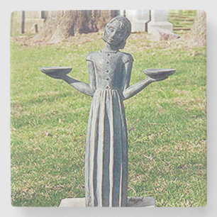 ORIGINAL Bird Girl In Cemetery Savannah Ga.Coaster Stone Coaster