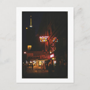Original Birdland Jazz Club, New York City Vintage Postcard