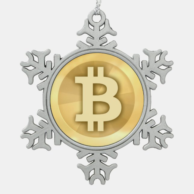 Original Bitcoin Logo Christmas Ornament Basic (Front)