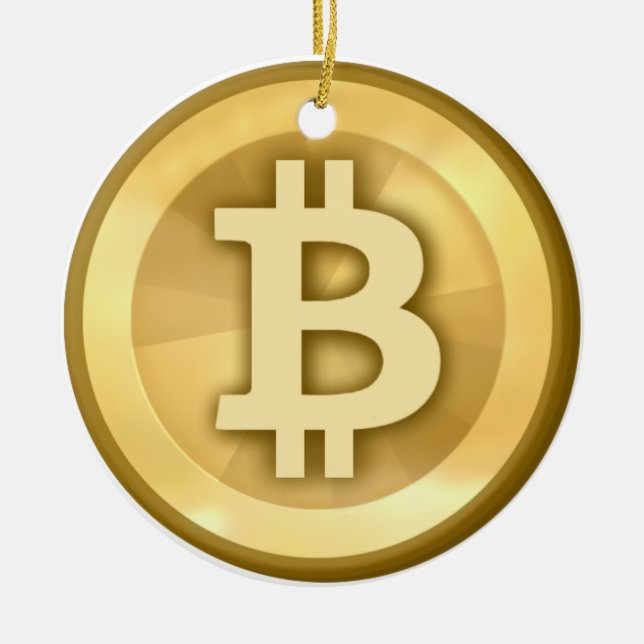 Original Bitcoin Logo Symbol Christmas Ornament 3 (Front)