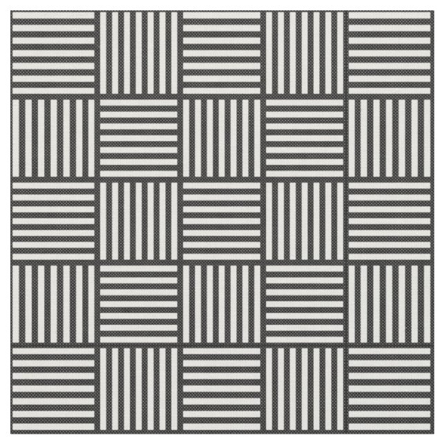 Original BLACK AND WHITE DOUBLE DIAMOND PATTERN Fabric (Close Up)