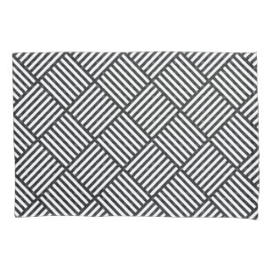 Original BLACK AND WHITE DOUBLE DIAMOND PATTERN Pillowcase