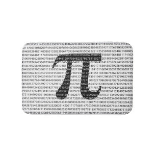 Original black number pi day mathematical symbol bath mat