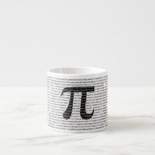 Original black number pi day mathematical symbol espresso cup