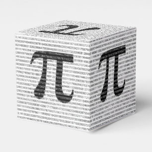Original black number pi day mathematical symbol favour box