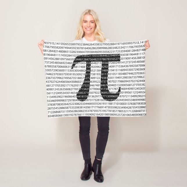 Original black number pi day mathematical symbol fleece blanket (In Situ)