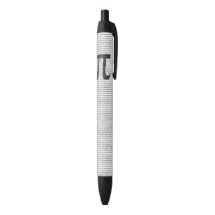 Original black number pi day mathematical symbol ink pen