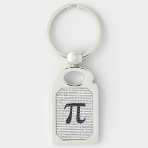Original black number pi day mathematical symbol key ring