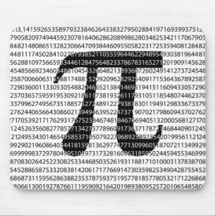 Original black number pi day mathematical symbol mouse pad