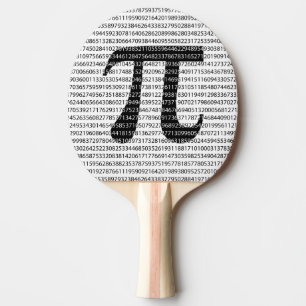 Original black number pi day mathematical symbol ping pong paddle