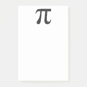 Original black number pi day mathematical symbol post-it notes