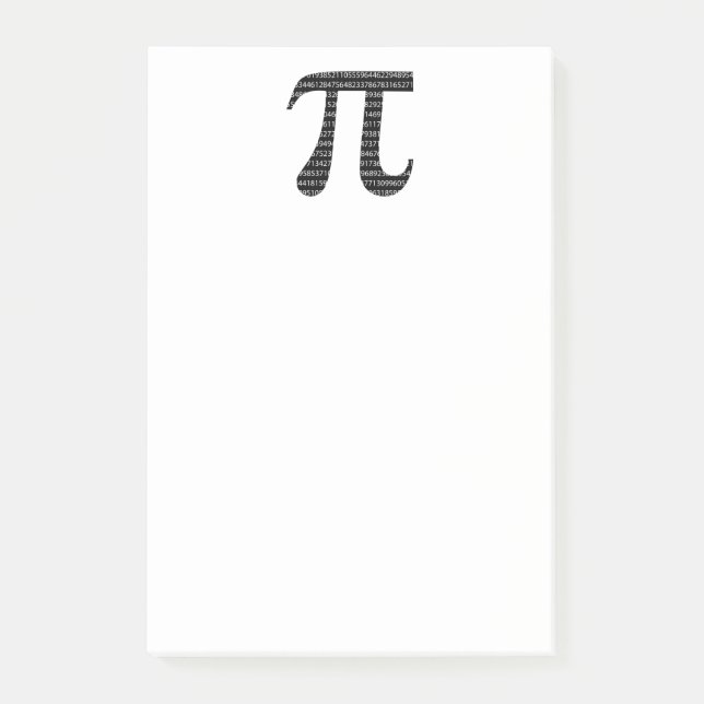 Original black number pi day mathematical symbol post-it notes (Front)