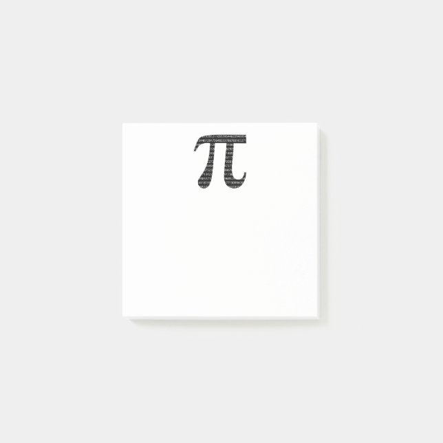 Original black number pi day mathematical symbol post-it notes (Front)
