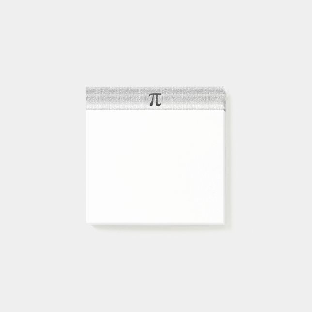 Original black number pi day mathematical symbol post-it notes (Front)