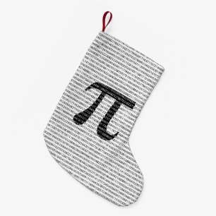 Original black number pi day mathematical symbol small christmas stocking