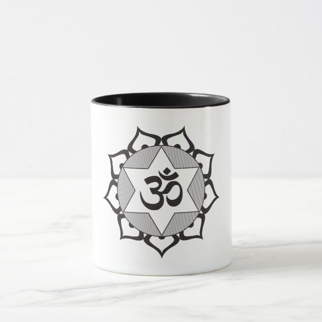 Original Black Yoga OM Symbol Mug (Center)
