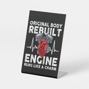 Original body rebuilt engine runs like a charm pedestal sign