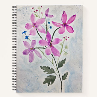 Original Botanical Floral Painting Notebook