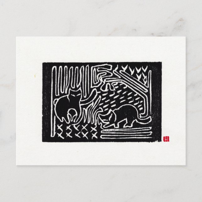 Original Cat Art Postcard (Front)