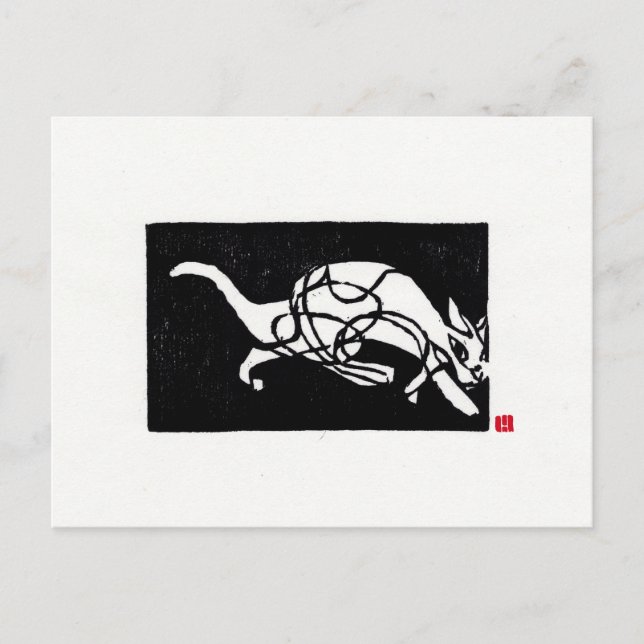 Original Cat Art Postcard (Front)