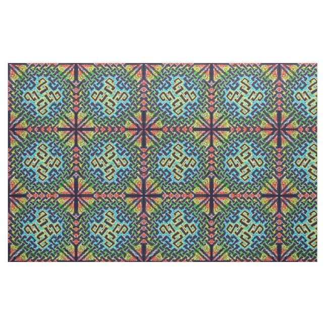 Original Celtic Painting~Hidden Mountain on fabric (Fat Quarter)