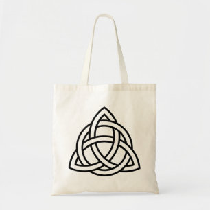 Original Celtic Triquetra Knot black icon Tote Bag