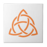 Original Celtic Triquetra Knot orange icon Tile<br><div class="desc">Original Celtic Triquetra Knot orange icon  intellect</div>