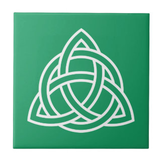 Original Celtic Triquetra Knot white icon intellec Tile