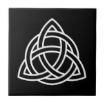 Original Celtic Triquetra Knot white icon Tile<br><div class="desc">Original Celtic Triquetra Knot white icon intellect</div>