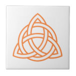 Original Celtic Triquetra Knot white icon Tile<br><div class="desc">Original Celtic Triquetra Knot white icon intellect</div>