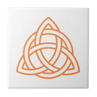 Original Celtic Triquetra Knot white icon Tile